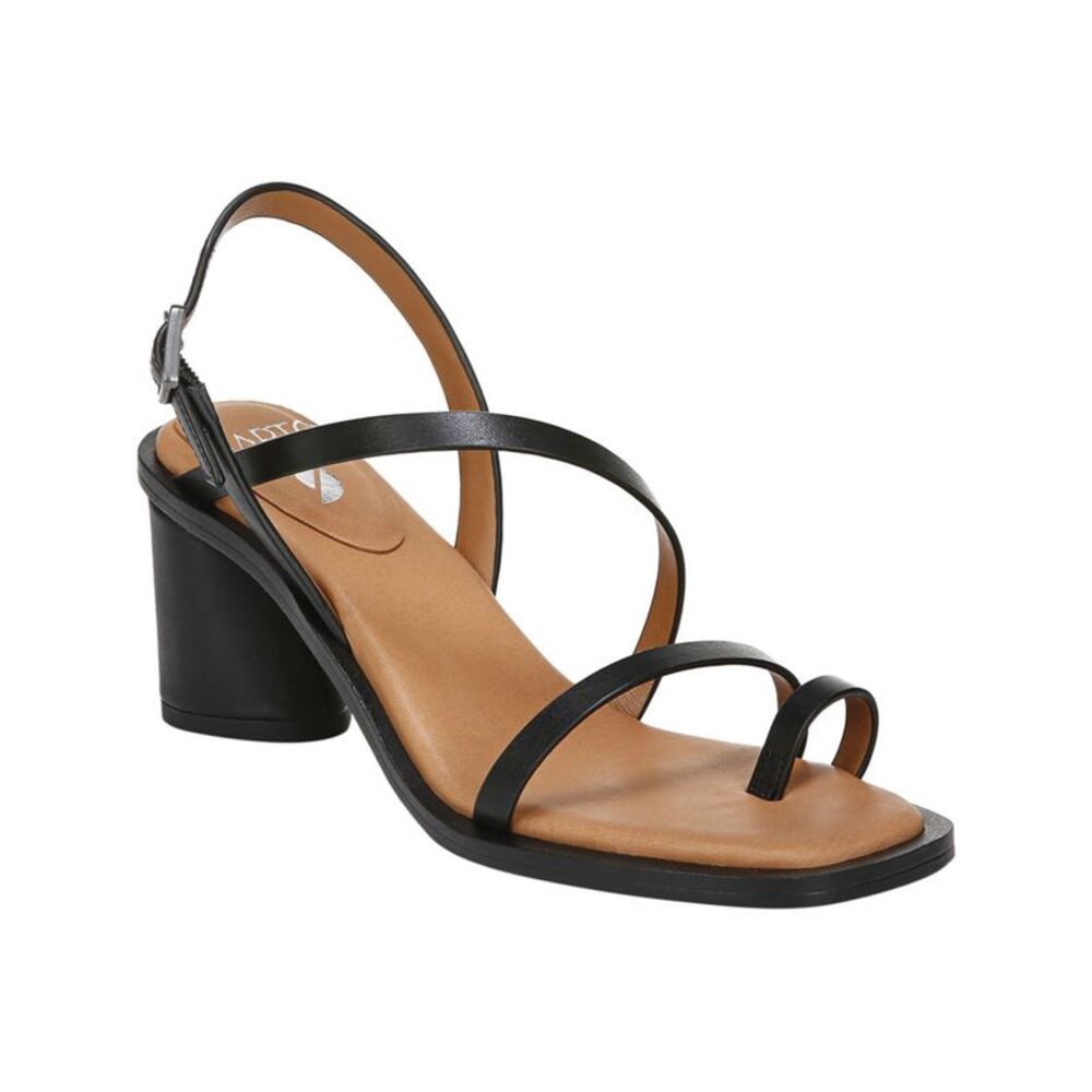 SARTO BY FRANCO SARTO Womens Black Toe L Oop Rache Flare Leather Sandals 10 M